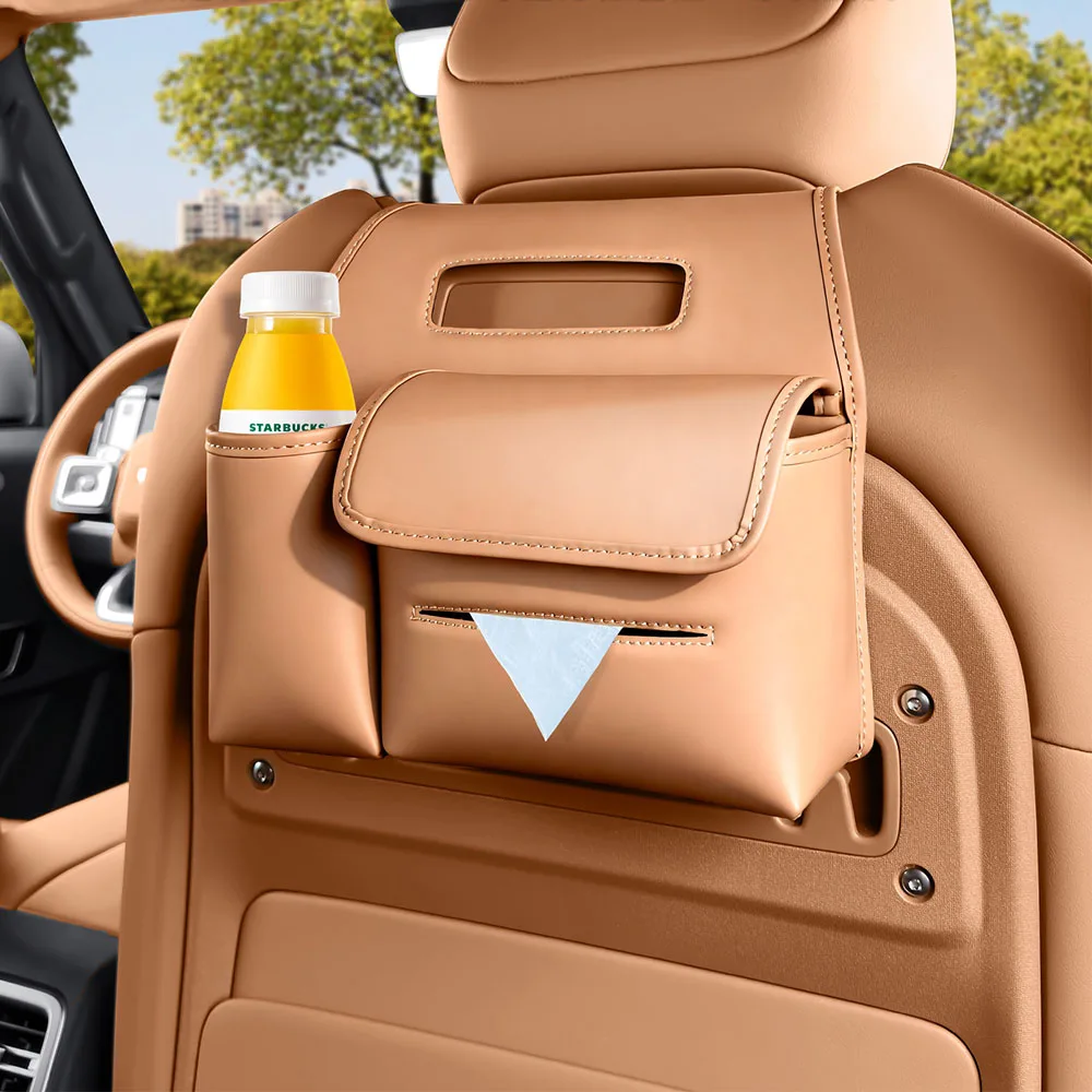 

Многофункциональный кожаный органайзер-коробка для салфеток на сиденье для Chery iCAR V27 2026, аксессуар для тюнинга салона