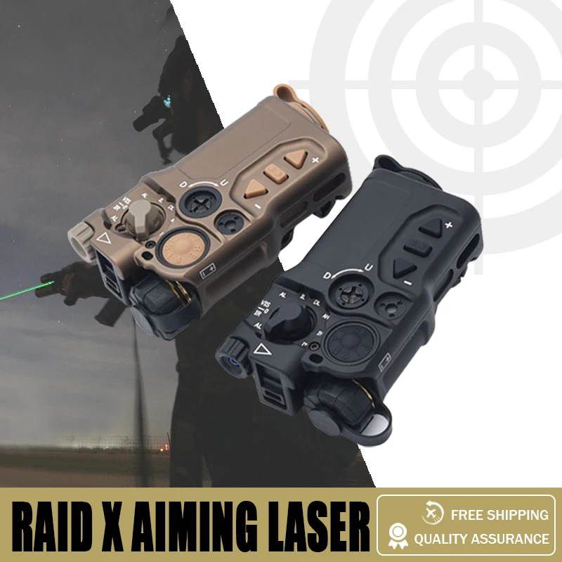 

Metal Raid X Tactical Red IR Laser No Flashlight Green Lasers Ray Strobe Fit 20mm Picatinny Rail Huntinig Weapon Sight Accessory