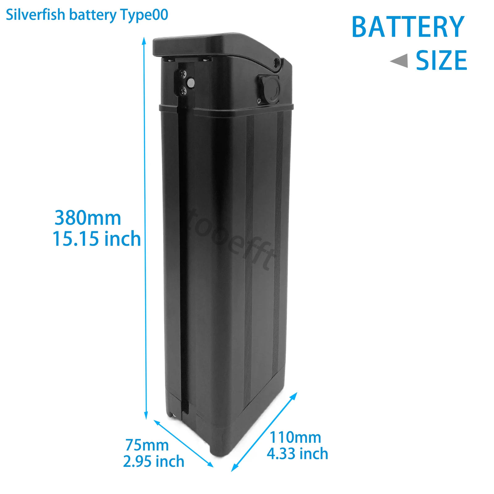 380mm E-Bike-Akku 36V 48V Lithium-Ionen-Akku für Hitway BK3/BK5/BK6/BK8/BK37 COLORWAY BK6 Evercross EK5 Elektrofahrräder – Detail 5