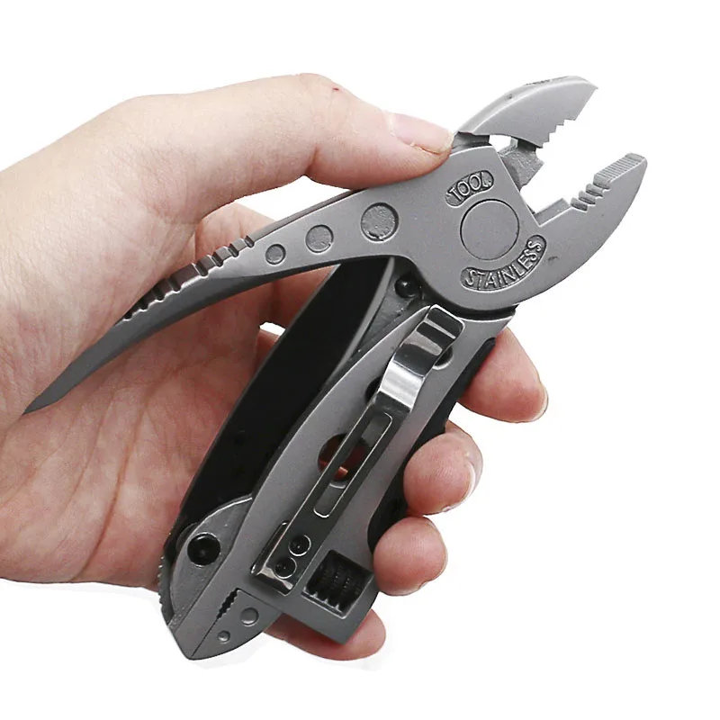 Fold Multi Tools Repair Adjust Screwdriver Wrench Jaw Plier  Multifunction Spanner Gear Outdoor Survive Camp Multipurpose