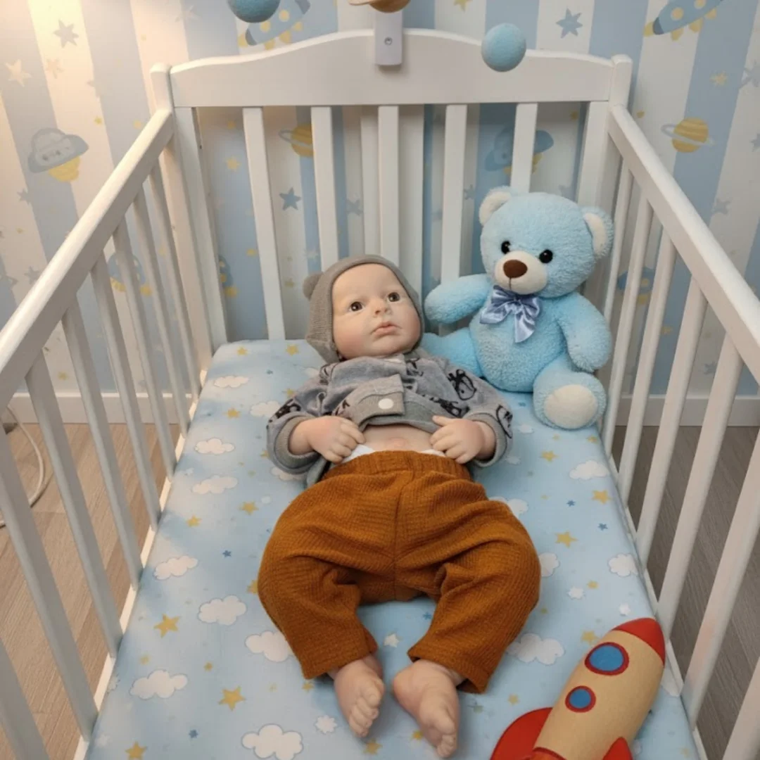 45 cm wasserdichte LouLou bebe wiedergeboren de silicona Junge Puppe mit handgemachter bemalter Haut Lebensechte Corpo De Silikonpuppe für Kinder Geschenk