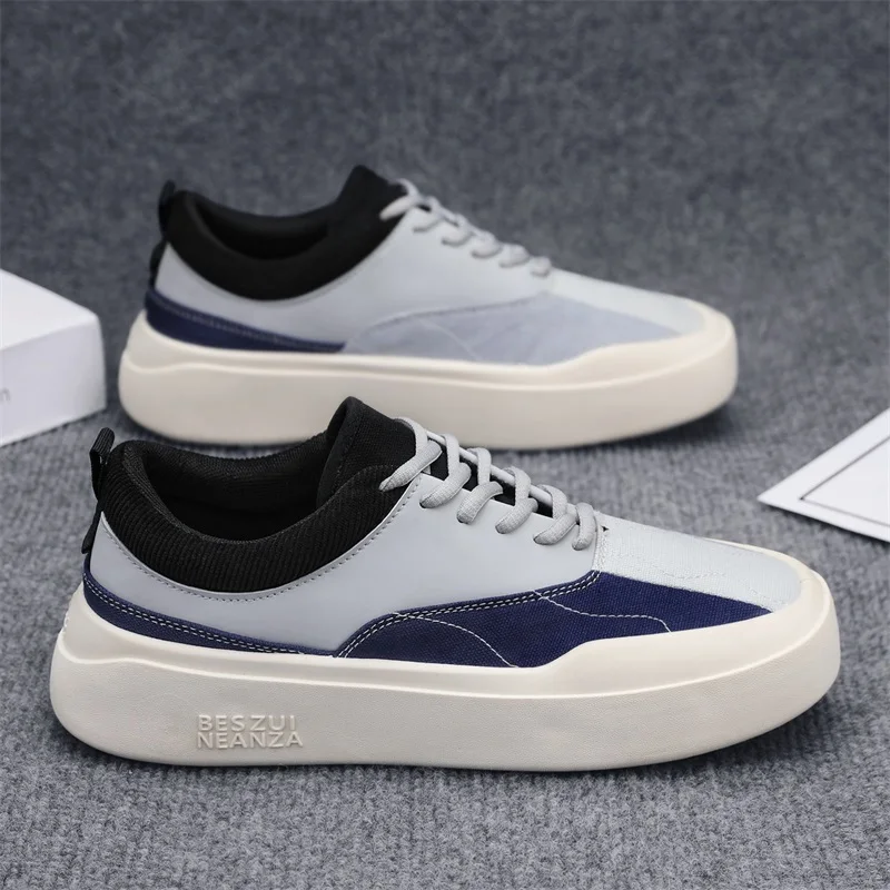 

Модные мужские кроссовки для отдыха и прогулок, повседневная обувь, вулканизированные кеды для мужчин, легкие кеды из канваса, удобная обувь на шнуровке.