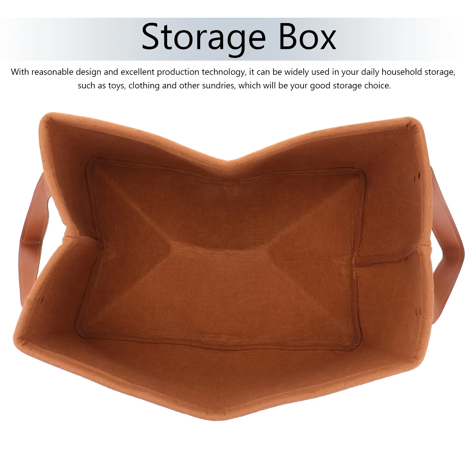 

Felt Storage Portable Household Basket Desktop Organizer Sundry Storage Container Nonwovens Basket Simple Light Grey For Nursery