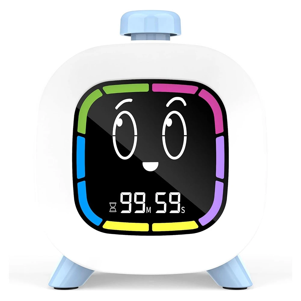 B03B-Rechargeable Digital Visual Timer For Kids,99-Minute Countdown, LED Backlit, 4 Cute Emotion Faces-Time Management Tool
