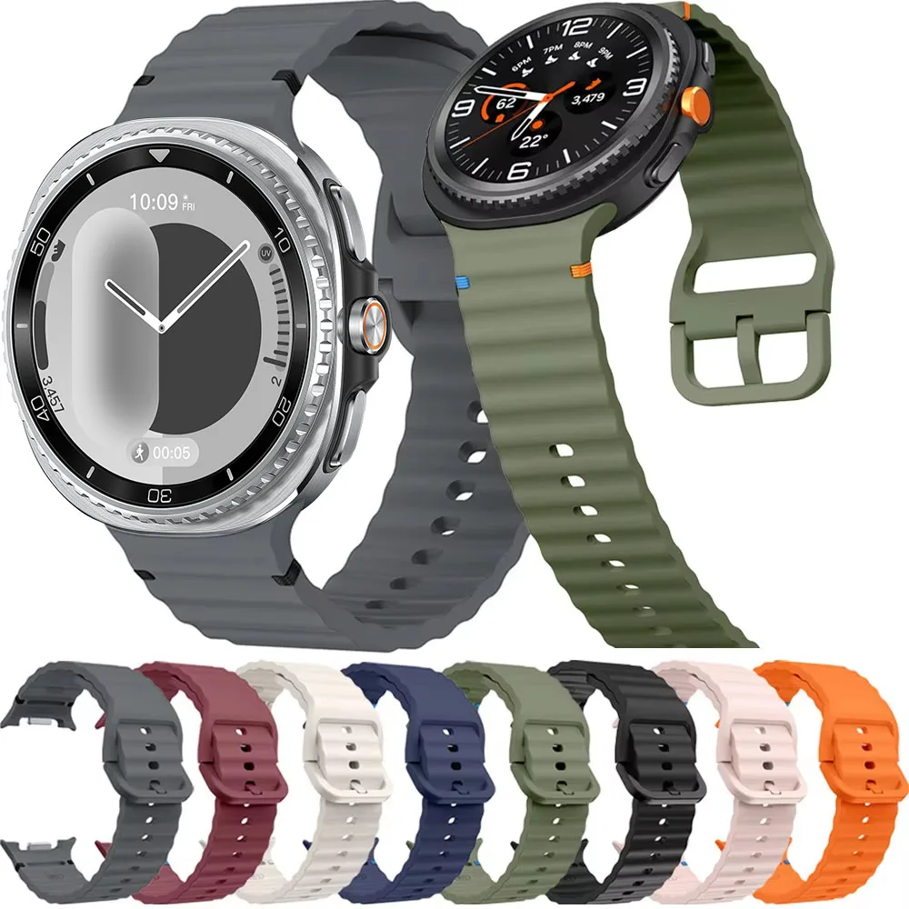 Silicone Strap For Samsung Galaxy Watch 8 Classic 46mm Sports Bracelet Wristband Samsung Galaxy Watch 8 40mm 44mm Original Band