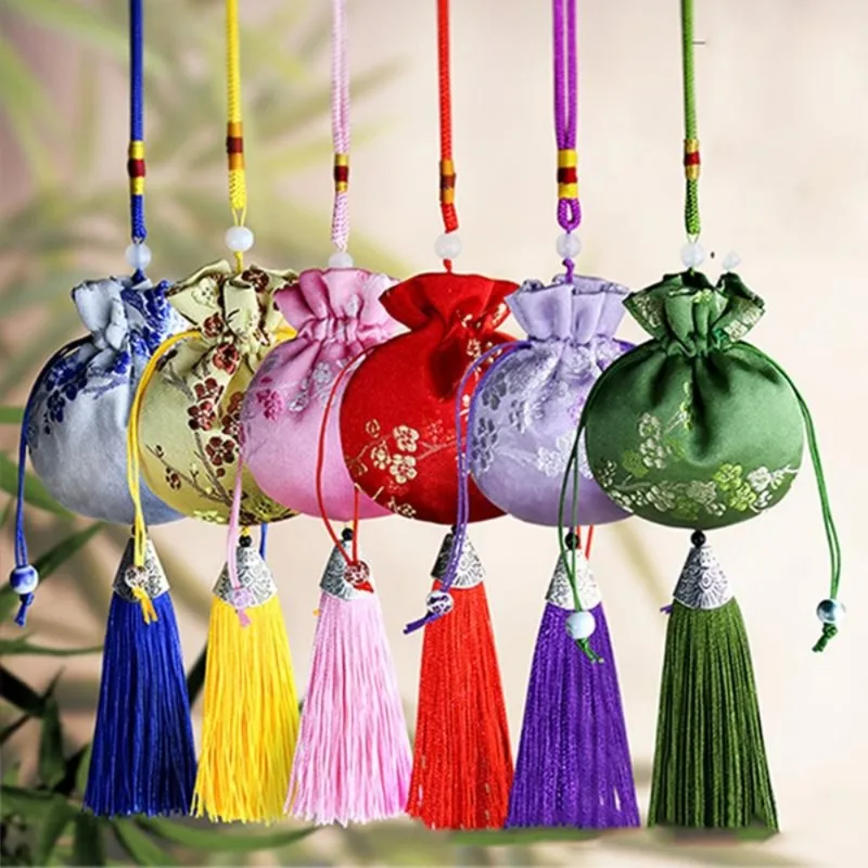 Sachet Vintage Brocade Hanfu Accessories Car Hang Interior Portable Sachet Jewelry Storage Bag