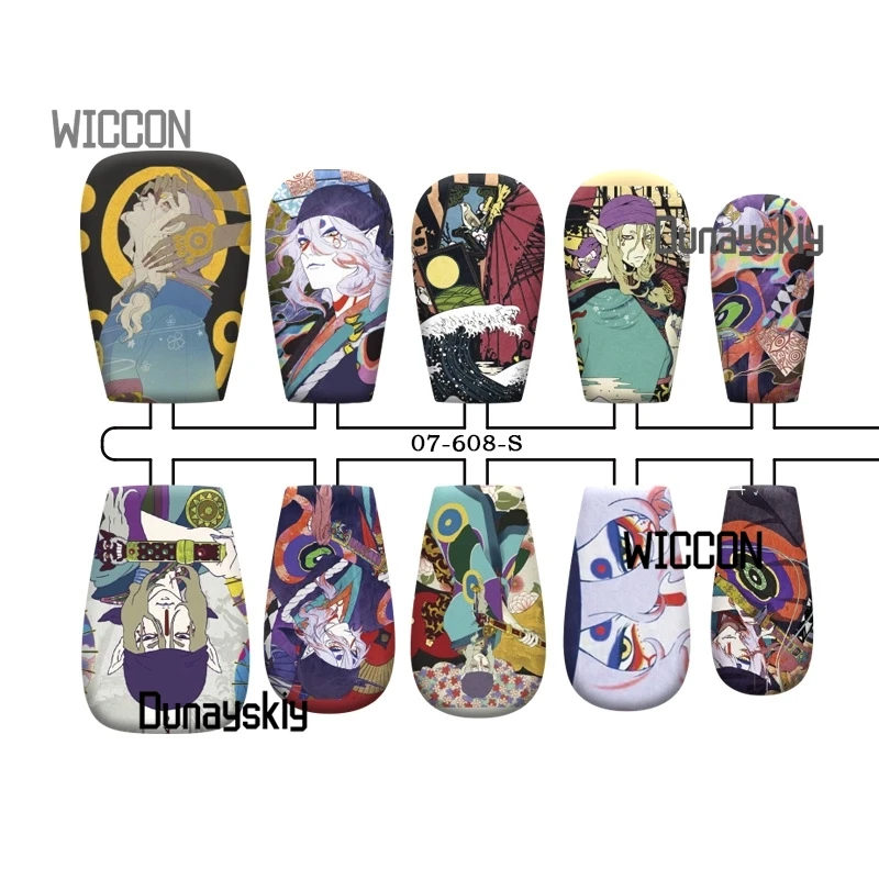 Mononokeee أنيمي تأثيري ازياء اكسسوارات كول Kawaii Jirai Kei الأظافر النساء تأثيري المشجعين الهدايا اليومية حفلة الهالوين