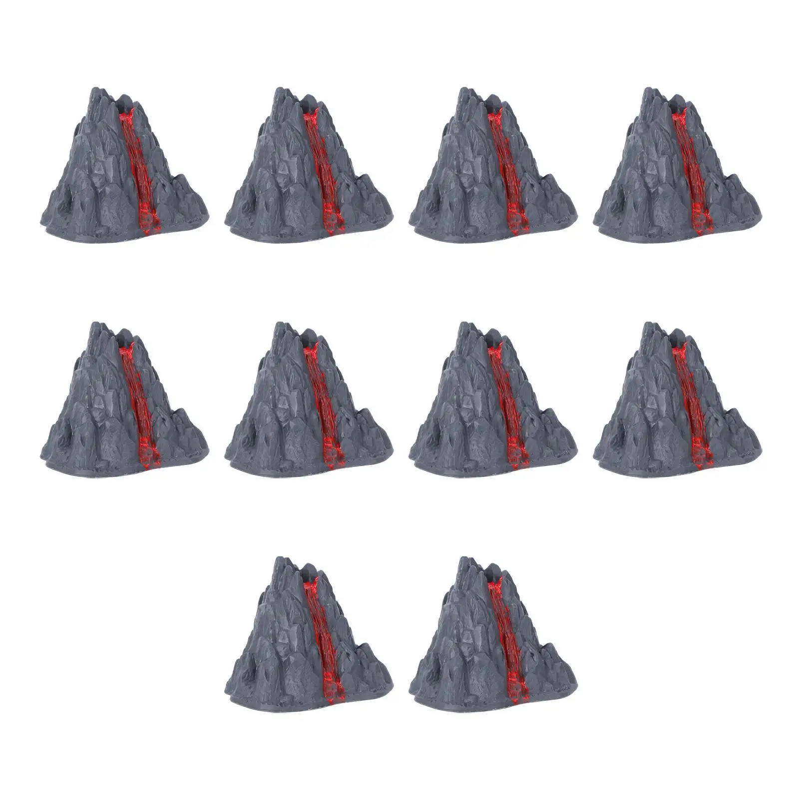 

10pcs Volcano Toy Model 8CM Simulation Decor Landscape Adornment Fake Home Party Supplies Teaching Plastic