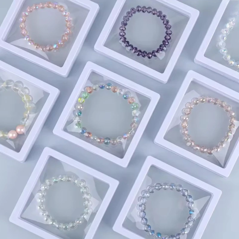 10Pcs Plastic Suspended Film Display Box  Jewelry Packaging Box Suitable for Storing Jewelry Necklaces Rings and Collectibles