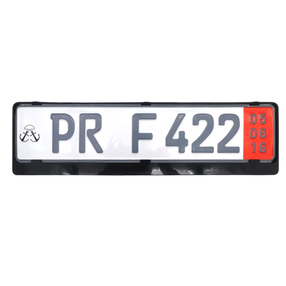Car European License Plate Frame License Plate Holder For ES DE RU PL License Plate Numbers Auto Accessories For VW Honda BMW - view 2