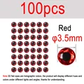 100 piezas de 3.5 mm rojo