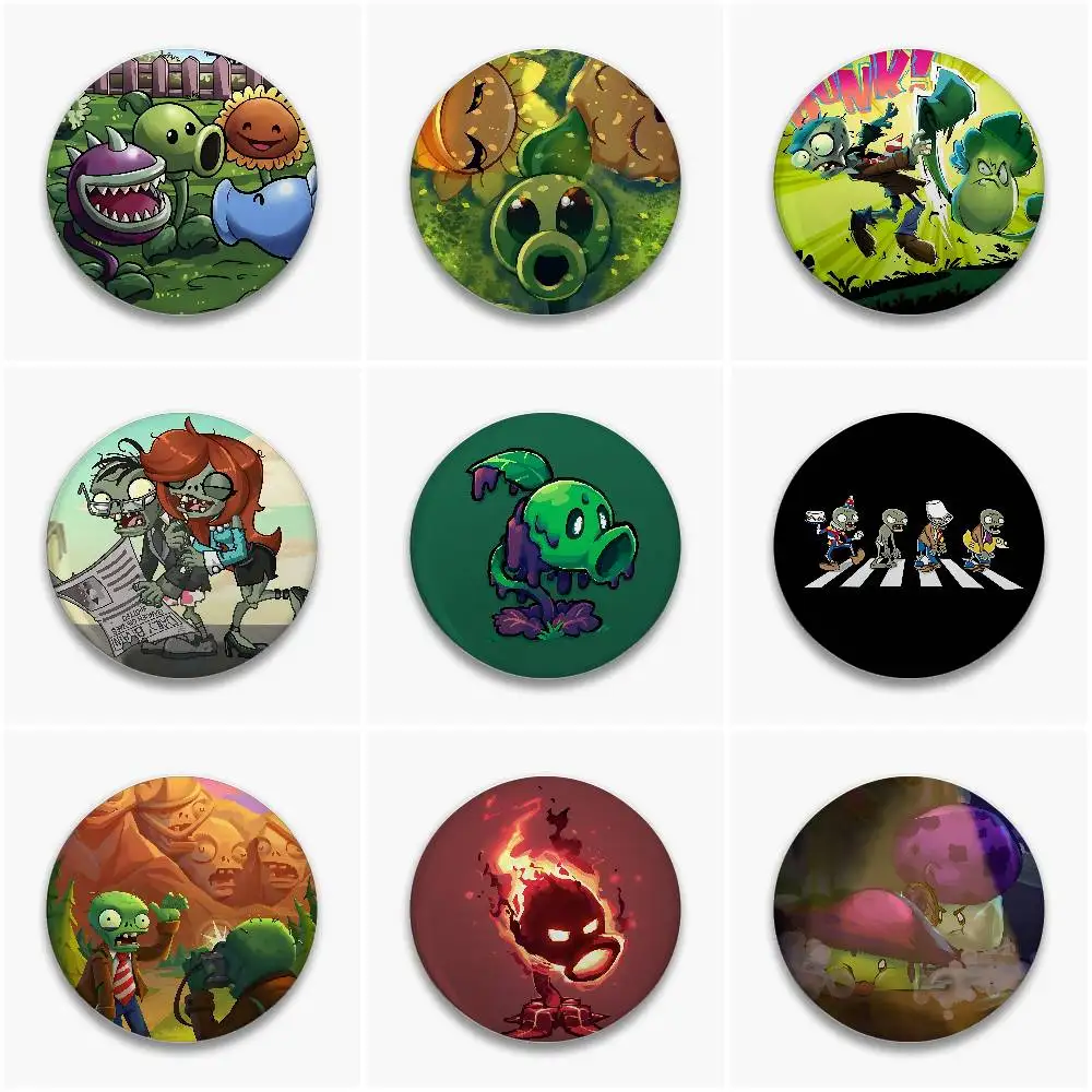 T-PlantsI Vs S-Zombies Abzeichen, Button-Pins, handgefertigte Brosche für Kleidung, Abzeichen, Rucksack, Dekoration, Zubehör