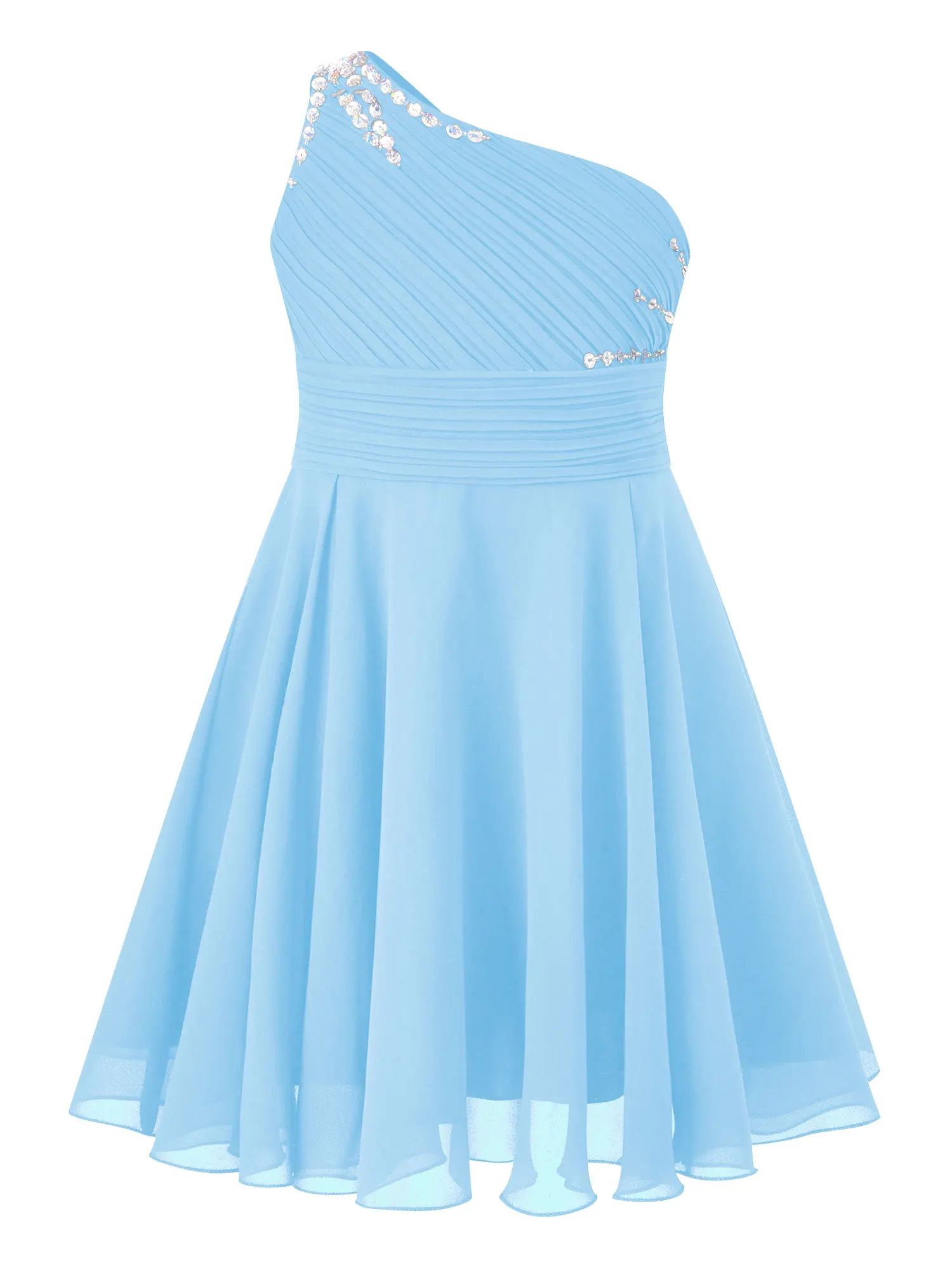 

Платье принцессы на одно плечо, с блестящими бусинами для девочек