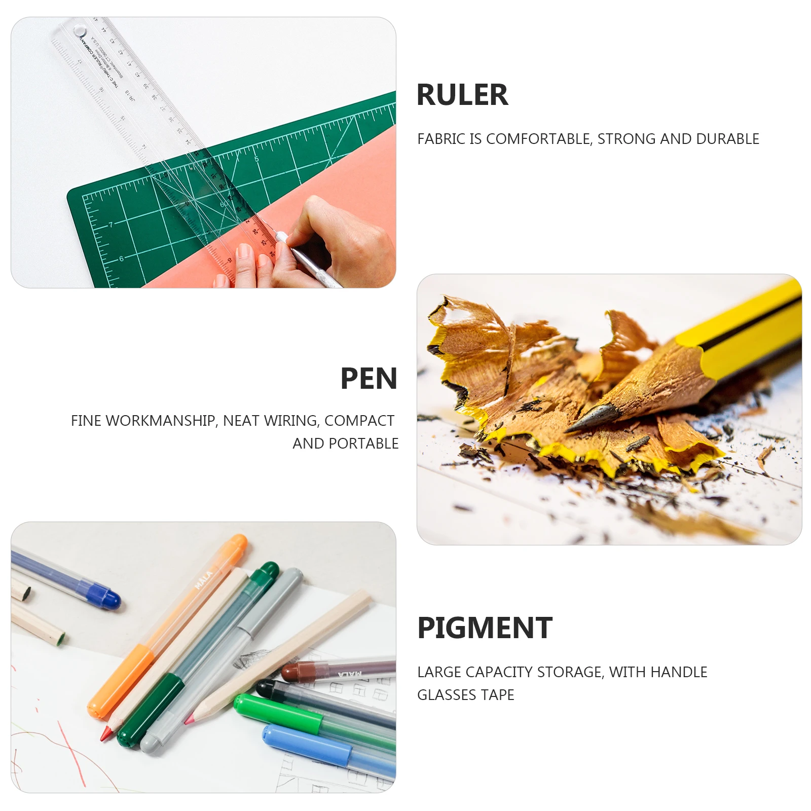 

1pc Stationery Box Pencil Bag Oxford Cloth Lightweight Large Capacity Smooth Zipper Portable Pen Pouch Storage Bag for School