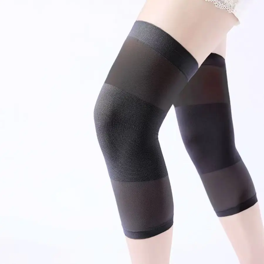 Protector de rodilla de verano fino para mujer, Protector de rodilla con calor para las articulaciones, habitación con aire acondicionado, Invisible, sin dejar rastro, Protector de piernas