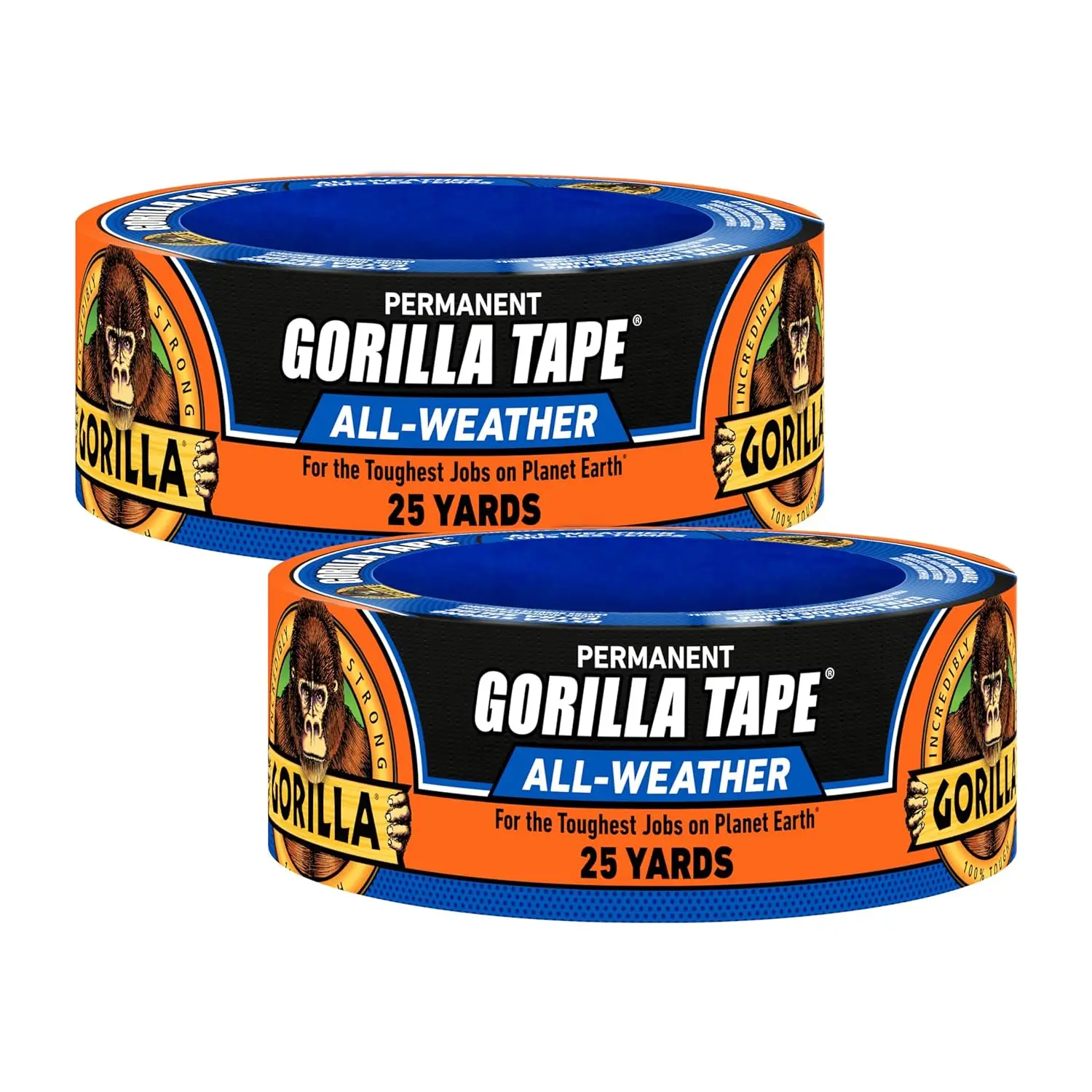 

Всепогодная клейкая лента, черная, 1,88 дюйма x 25 ярдов (упаковка из 2 шт.) - Устойчивая к УФ-излучению и температуре водонепроницаемая лента для наружных работ