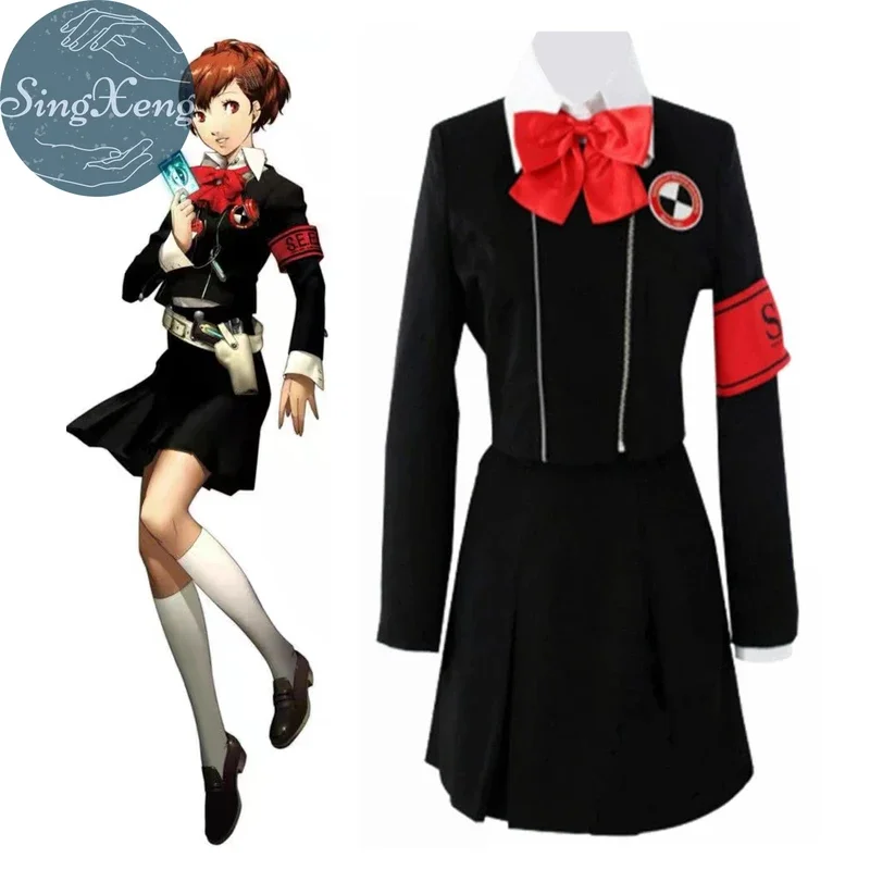 SingXeng Anime Shin Megami Tensei Mitsuru Kirijo Chihiro Fushimi Cosplay Costume School Uniform Women Dress Customize