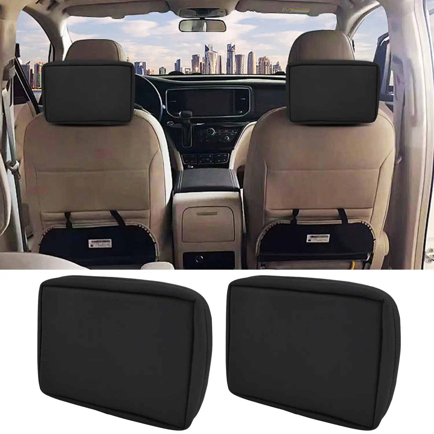2 Fundas Protectoras Acolchadas de Neopreno para Pantalla de 12.6 Pulgadas, Compatibles con GMC Yukon, Tahoe, Suburban, Cadillac Escalade 2021-2025