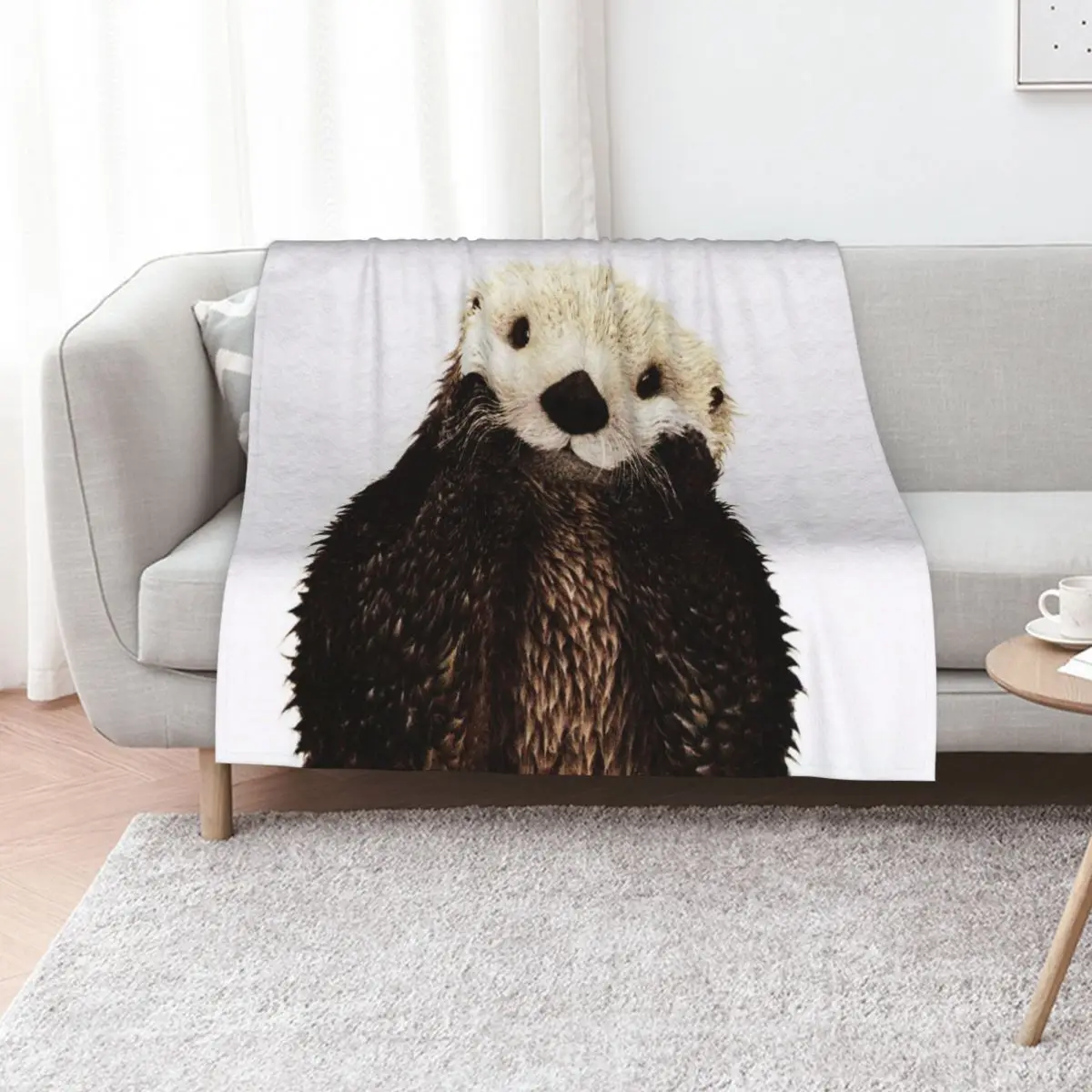 Otters Gonna Ott Throw Blanket For Decorative Sofa Custom Tourist Flannel Fabric cosplay anime Heavy Blankets