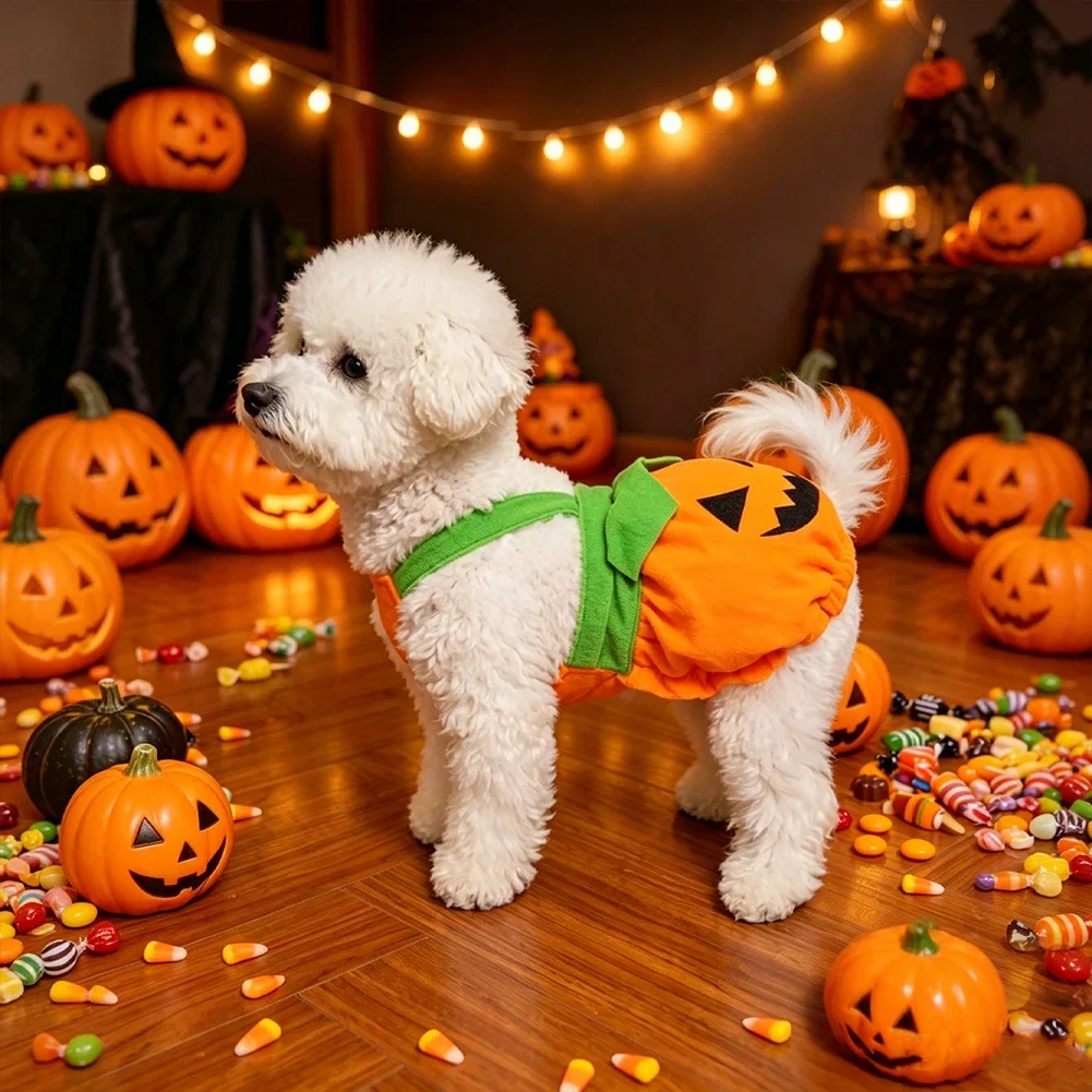 Pumpkin Print Dog Costume 3