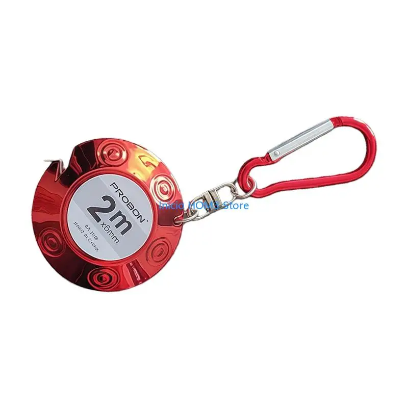 A5YD Portable Colorful 2M Mini Tape Measure With Keyring ABS Shell For Easy Carrying