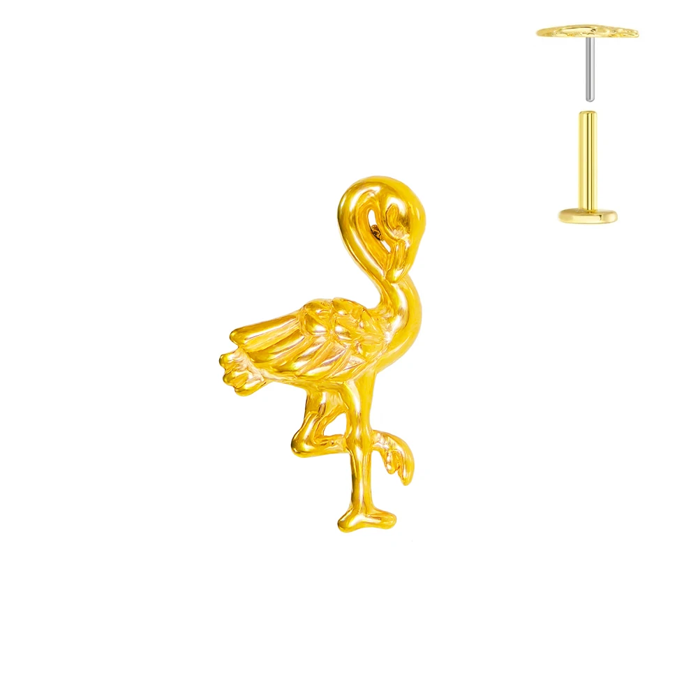 Peacock Dragonfly Titanium Earring Stud, Body Jewelry
