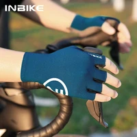 INBIKE-guantes de ciclismo para hombre, manoplas de verano para ciclismo de montaña, acolchados de Gel, medio dedo, accesorios para bicicleta de carretera