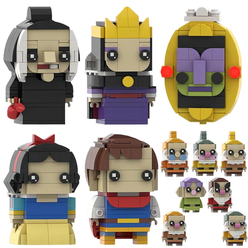 Animierte Geschichte Prinzessin Cartoon Märchenfigur Bausteine MOC Prinz Hexe Cartoon-Puppenmodell DIY Kinderspielzeug Geburtstagsgeschenk – Detail 1