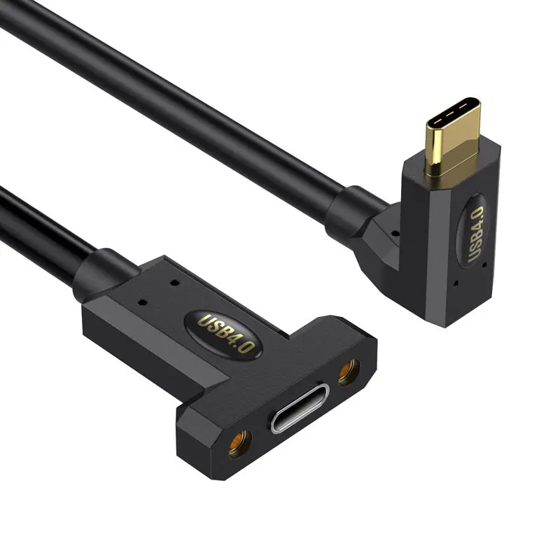 

30 см-3 м USB 4,0 Type-C «папа» и «мама» с ушным винтом, удлинительный кабель для фиксированной панели, 8 К, 60 Гц, 40 Гбит/с, Lightning, многофункциональный, 240 Вт