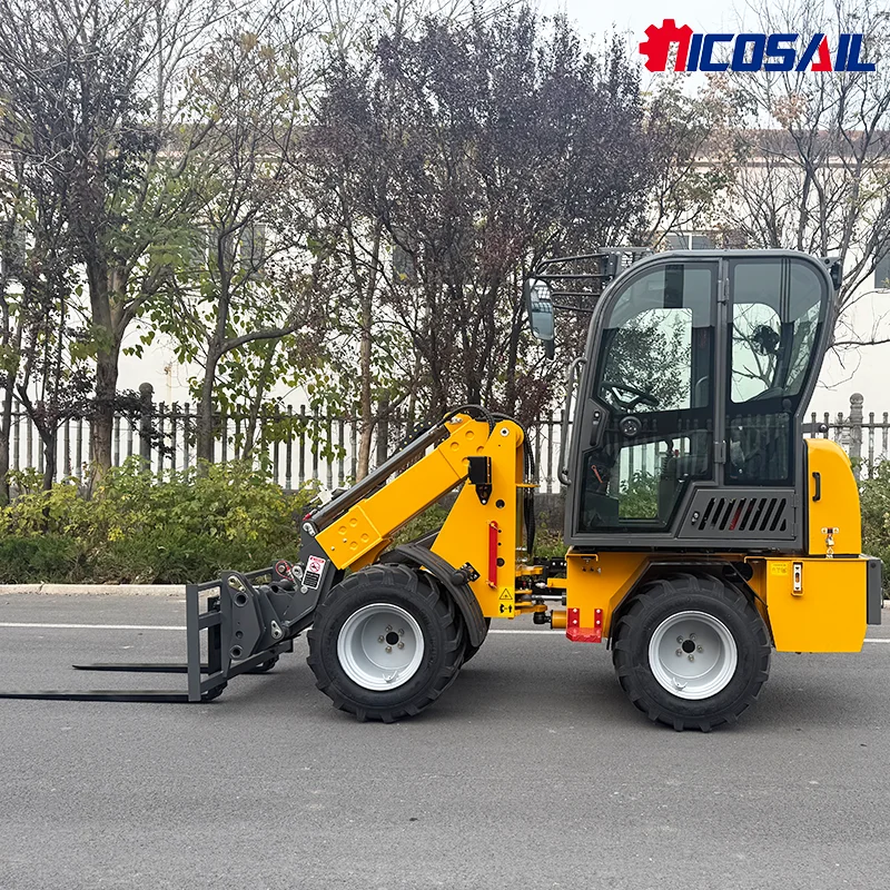 

CE EPA Engine 1Ton Four-Wheel Drive Mini Compact Boom Articulated Front End Telescopic Arm Loader