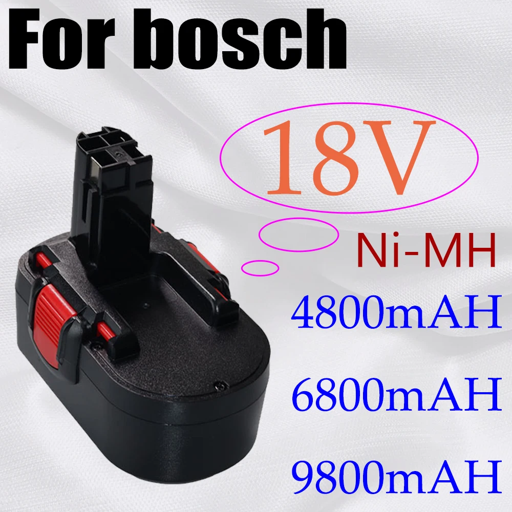 

For Bosch 18V 6.8Ah 9.8Ah nickel hydrogen replacement batteries, for Bosch BAT025 BAT026 BAT160 2607335735 2607335277 PSR18