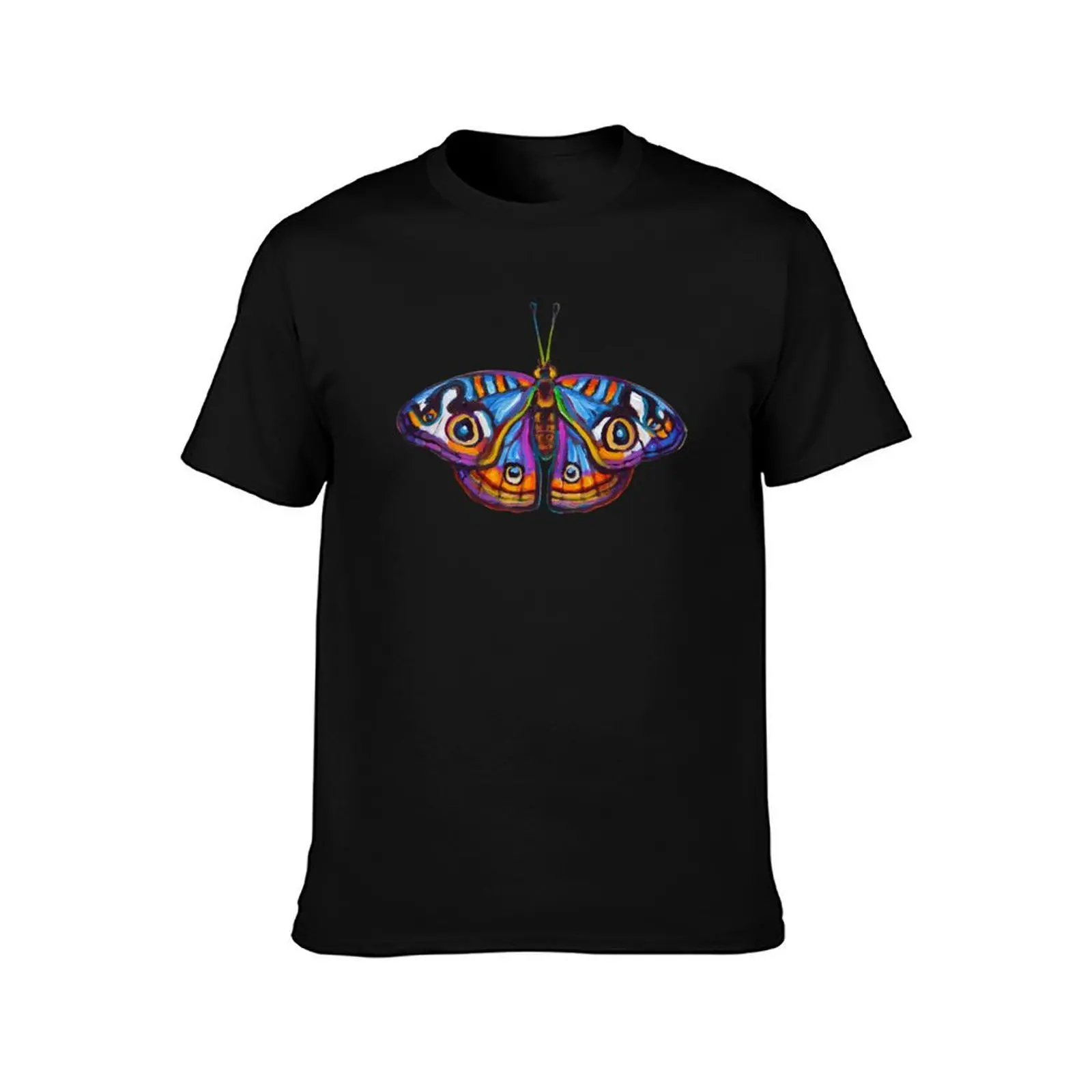Hand Painted BUTTERFLY PATTERN T-Shirt Summer Casual Cotton Tee Oversized Streetwear Tops Vintage Graphic Print 100% Cotton