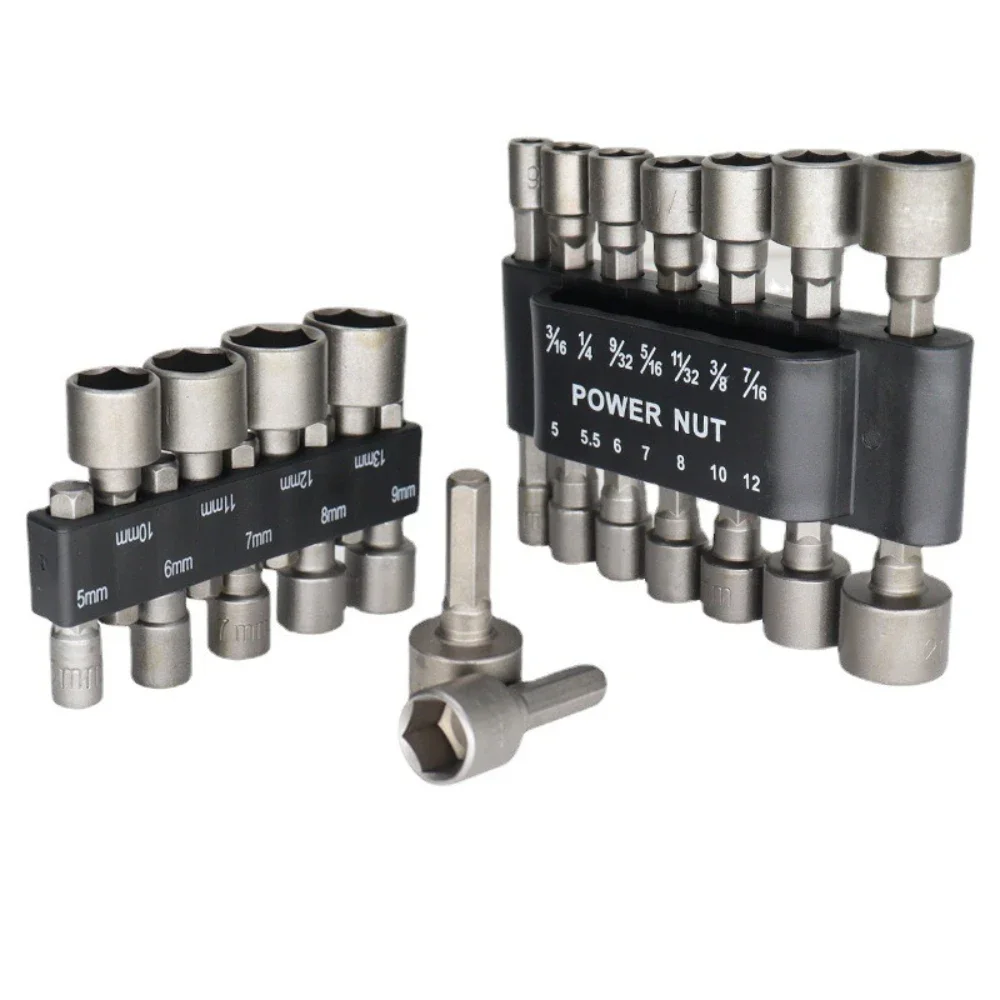 1-4er-Set 9/14-teilig: Leistungsstarker Innensechskant-Schlüsselsatz 5-12mm, Sechskantmutternschraubendreher, Bohrer, Steckschlüssel, Handwerkzeuge – Detail 2