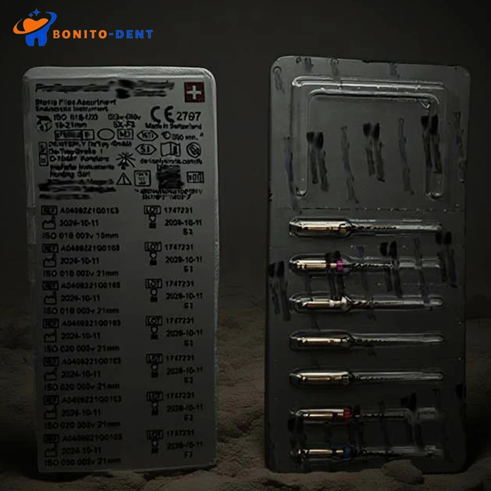ملف Bonito لقناة جذر الأسنان NITI، مستدق اللبية الاحترافي، الملفات الذهبية، SX-F3، 21 مم، 25 مم، 31 مم، استخدام المحرك الدوار Endo، عبوة واحدة
