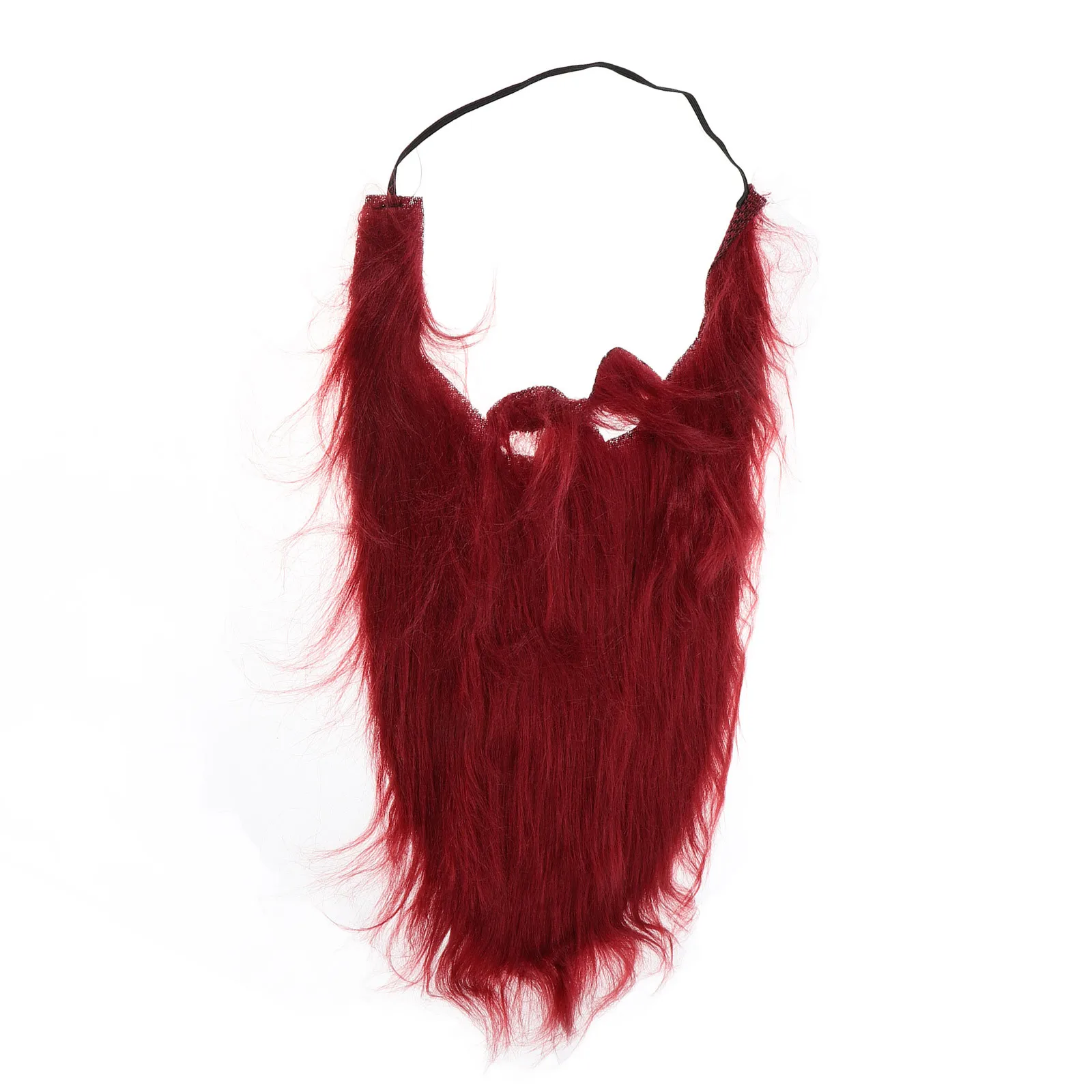 Costume de fausse barbe réaliste bordeaux 40Cm, pour Halloween, noël, Pirate, cheveux du visage, accessoire de fête pour hommes