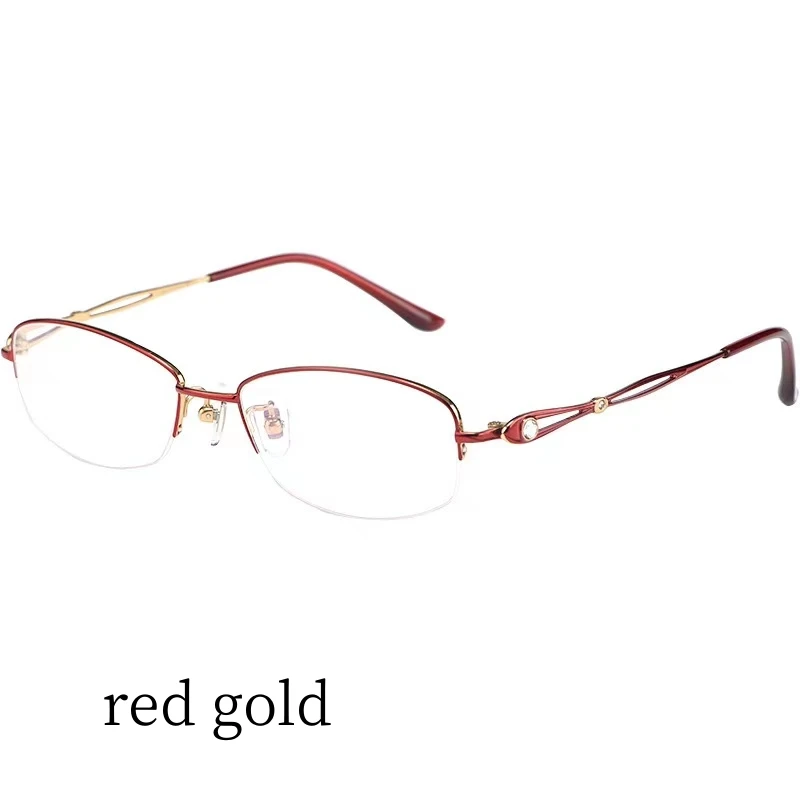 

51mm Women Pure Titanium Eyeglasses Glasses Designed Elegant Spectacle High Grade Prescription Eyeglasses 86015