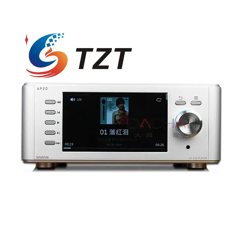 

TZT Silvery/Black AP20 DSD Digital Turntable Lossless Audio Player (ES9038Pro DAC + Femtosecond Crystal Oscillator Version)