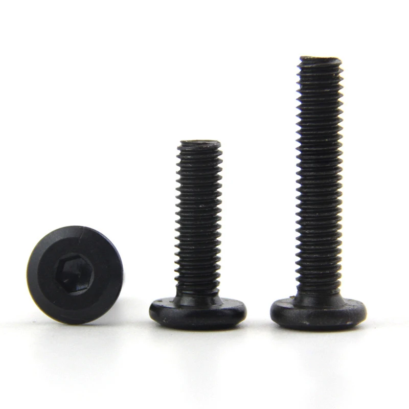 10 teile/los M3 M4 M5 M6 M8 Schwarz Carbon Stahl CM Große Flache Hex Innensechskant Allen Schraube Möbel Schraube stecker Joint Bolzen – Detail 3