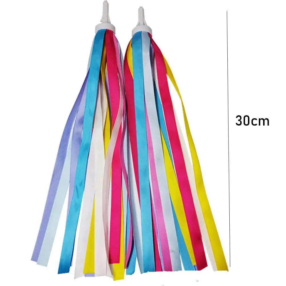 2pcs 30cm Colorful Bike Bicycle Cycling Tricycle Handlebar Tassels Kids Girls Boys Handlebar Streamers Tassels