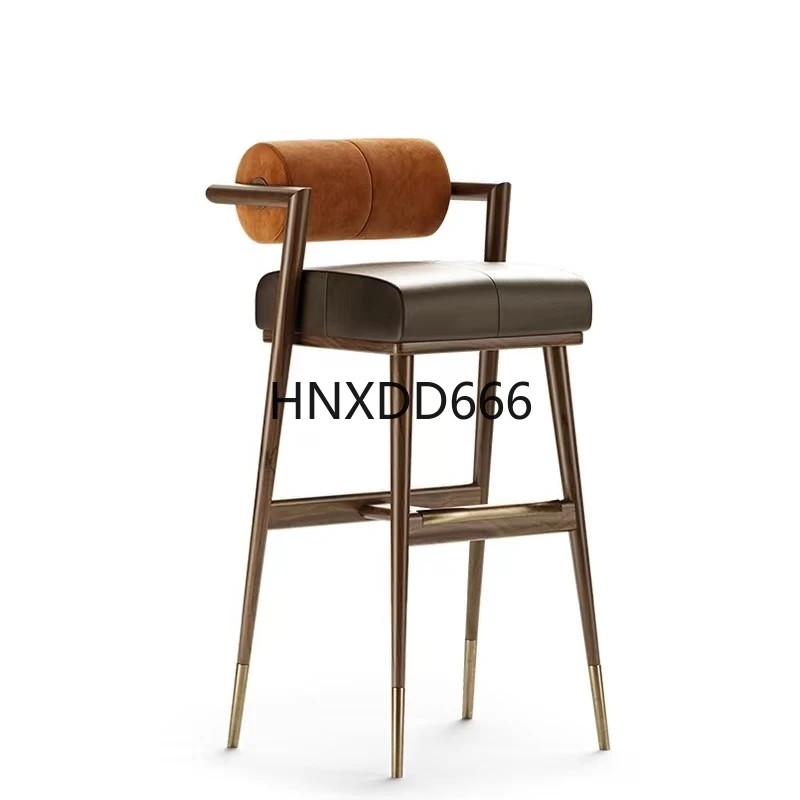 

Modern minimalist bar chair Solid wood bar chair