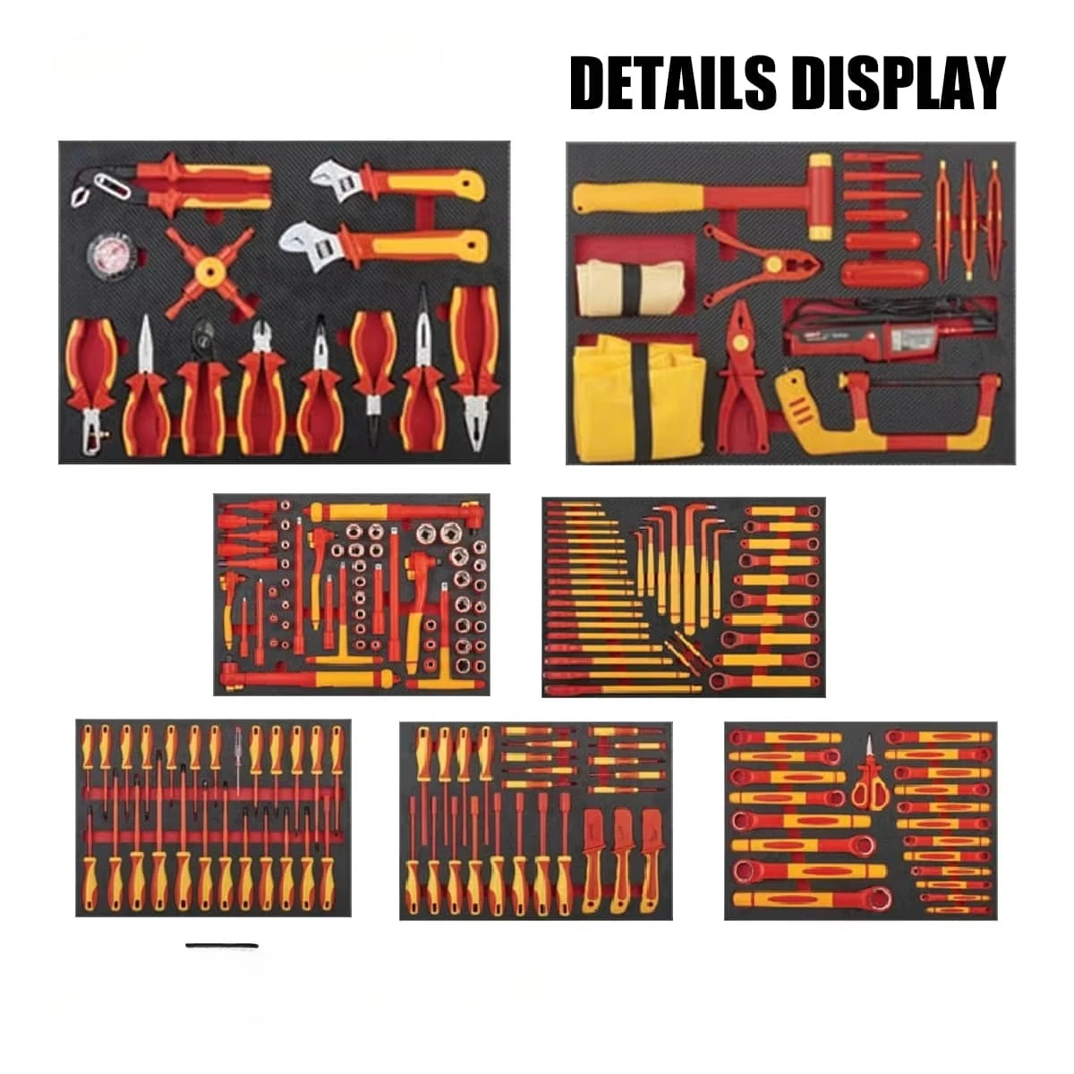 SFREYA S691-198 198PCS Insulated Tool Set Insulated Handle Industrial Light Weight Tool High Hardness Multifunctional Tools Set