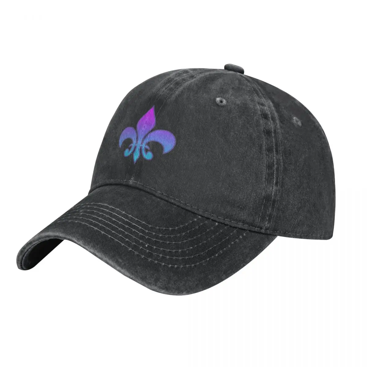 Fleur De Lis Multicolor Hat Peaked Women's Cap Pink To Light Blue Bucket Personalized Visor Protection Hats