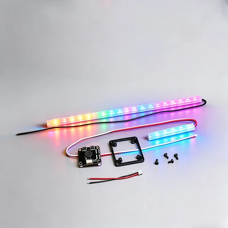 For R200 Soccer Drone RGB LED Light Bar Strip Module 2CH Smart Control Kit F9A/B Competition Repair Upgrade Accessory Spare Part