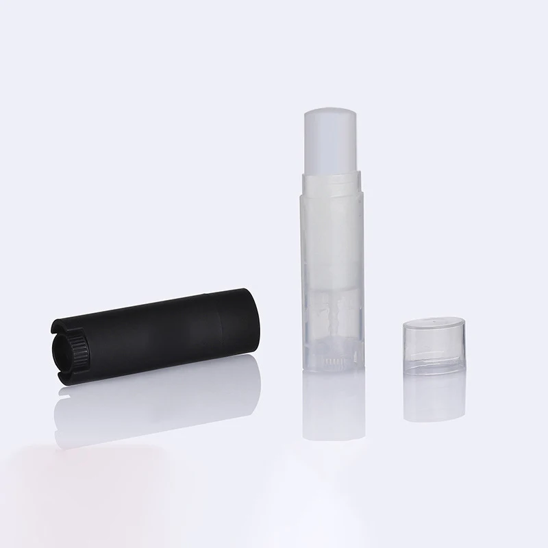 6 قطعة/الوحدة 4.5 جرام تدوير فارغة البيضاوي أنبوب بلسم الشفاه البلاستيك الأبيض الصلبة العطور مزيل العرق الحاويات المحمولة ماكياج أنابيب أحمر الشفاه