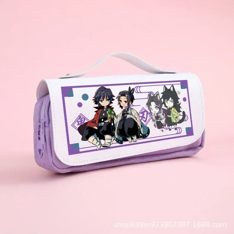 Anime Kamado Tanjirou Kamado Nezuko Feder mäppchen Cosplay Stift Taschen Schüler Aufbewahrung tasche Bleistift box Bleistift beutel