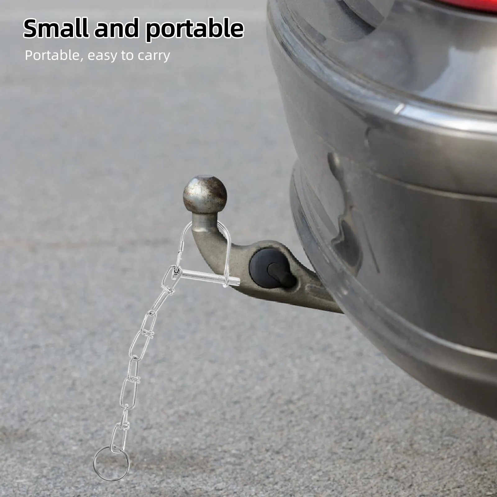 

Heavy Duty Safety Coupler Pin for Trailers Galvanized Trailer Hitch Pin Lock Clip Chain Secure Anti Detachment