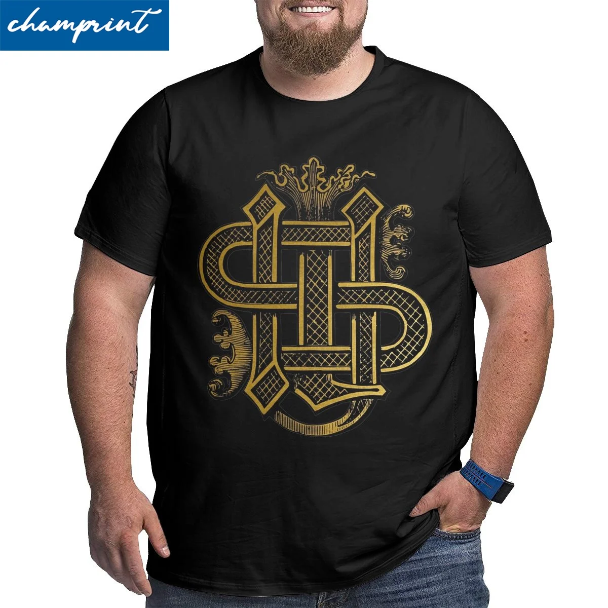 Orthodox Christogram IHS Vintage Engraving T-Shirt Men Unique Cotton Big Tall Tees Short Sleeve T Shirt Large 4XL 5XL 6XL Tops