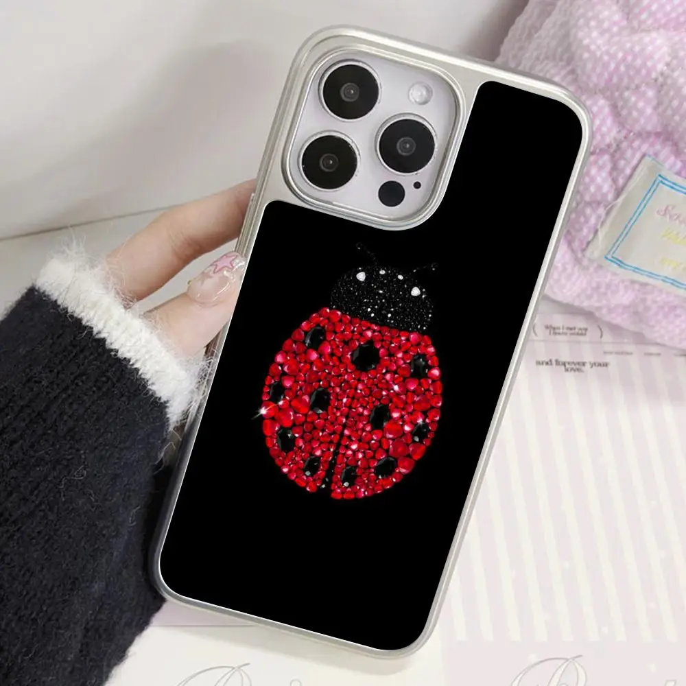 

Shining Diamond Phone Case for iPhone 17 16 15 14 13 12 11 Air Pro Max Plus Electroplated Silver Cover