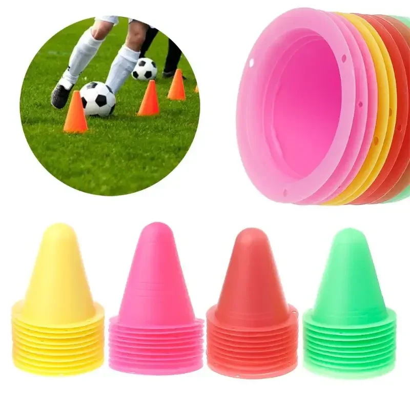 10 Pcs Football Marking Cup Marker Cones Slalom Roller skate pile cup Soccer Training Equipment