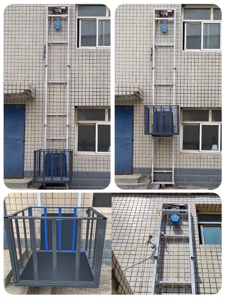 Safe Vertical Lifting Platform 220v 500kg Electric Cargo Lift